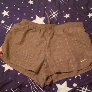 Nwt Nike Grey and pink dri fit Shorts